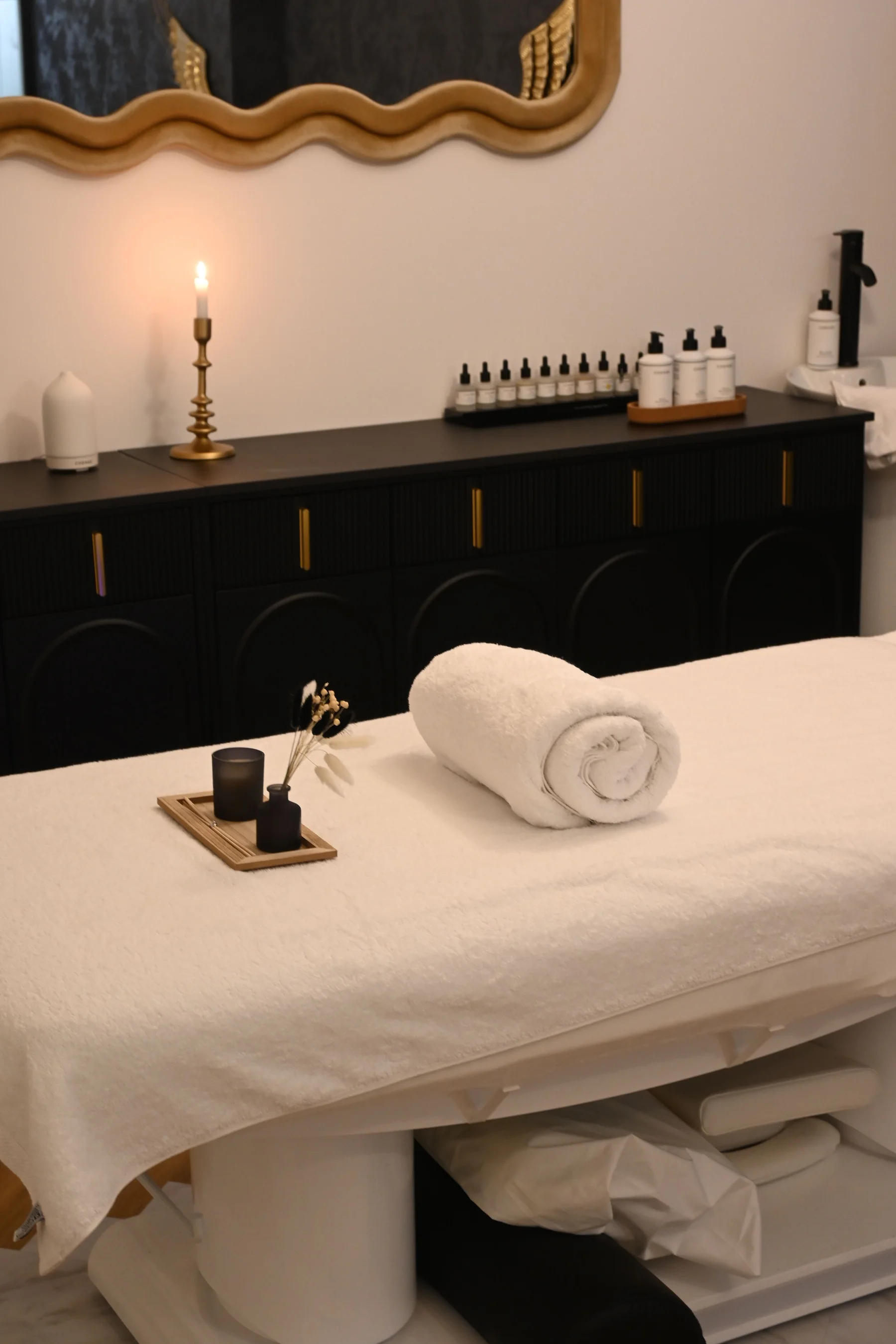 Elegant massage room representing Red Rose Massage